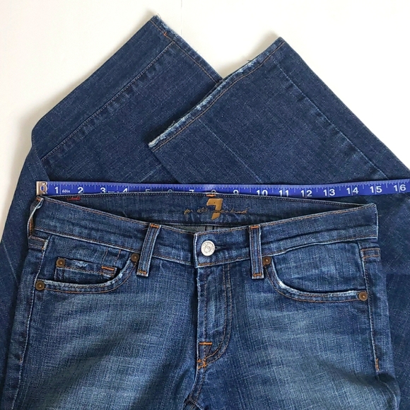 7 For All Mankind Petite Size 26 Jeans Cut 704855 Swarovski Crystal RN 65199 - Picture 8 of 11